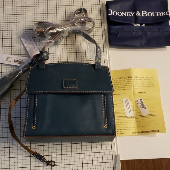 Dooney & Bourke Handbags - Dooney & Bourke Leather Crossbody Bag Denium